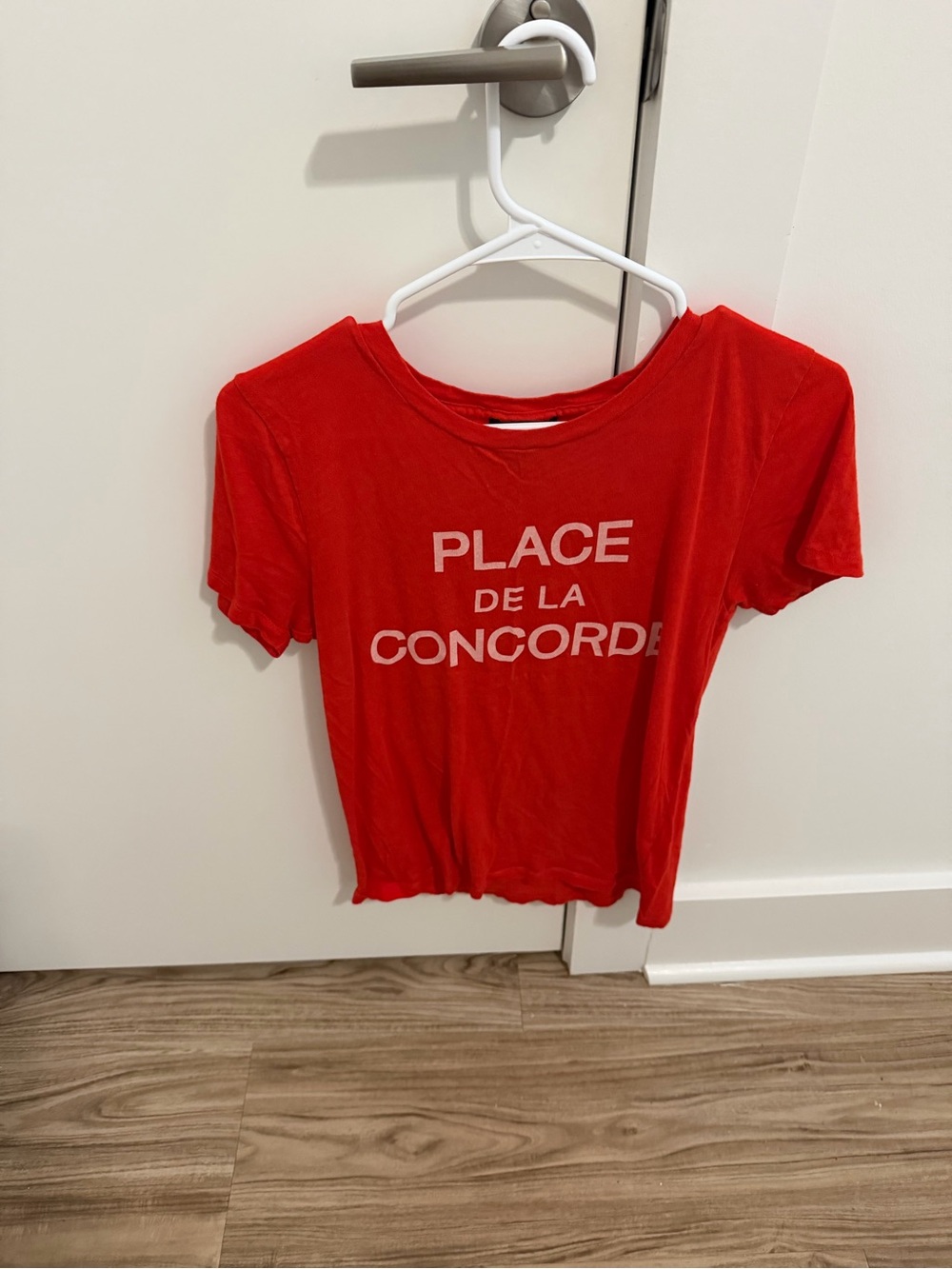 New J. Crew Red 'Place de la Concorde' Short Sleeve Tee
